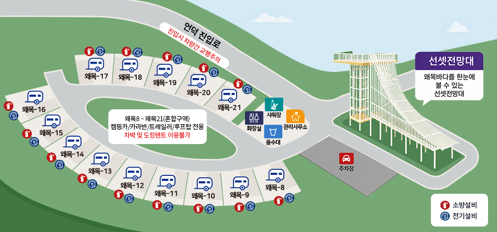 야영장 배치도
